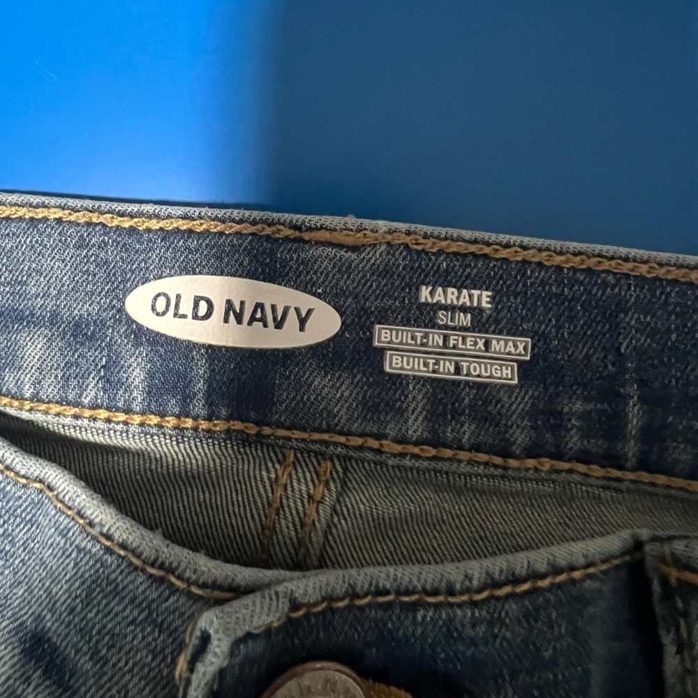 Old Navy Boys Karate Jeans. Size 14. Like New Condition. - Picture 5 of 5